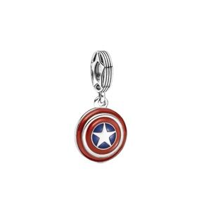 Authentic Pandora Captain America Shield Dangle Charm - NWOT